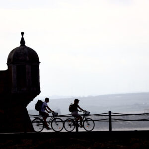 Cyclistes à Peniche (Portugal)